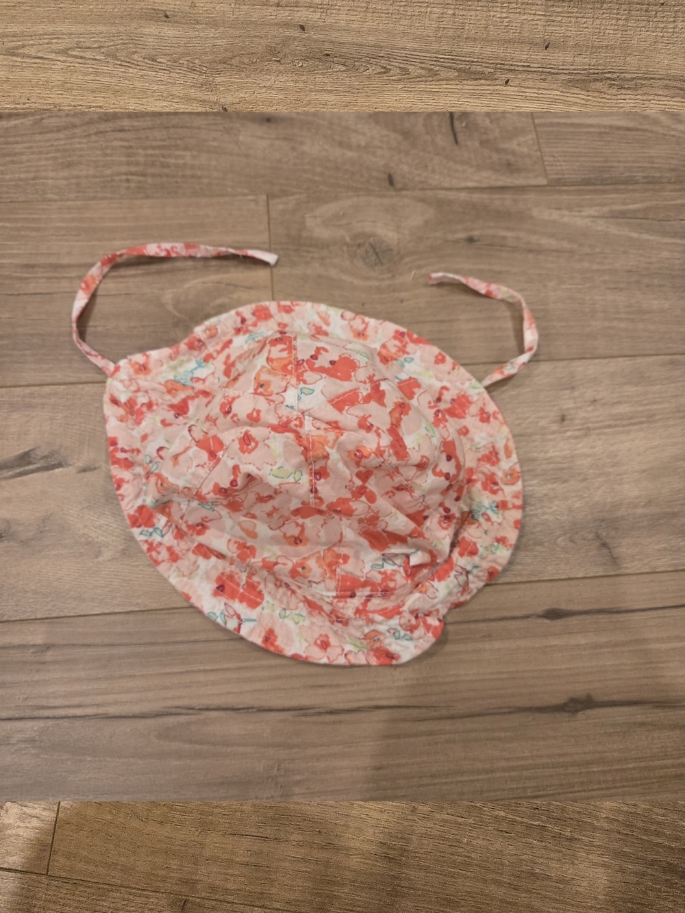🌸 H&M Baby Girl Floral Sun Hat Size 12-18M Like New